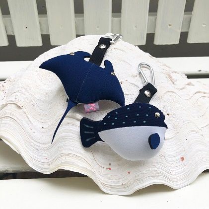 マスクホルダー2点セット（マンタ＆フグセット） 雑貨 日用品 ファッション 