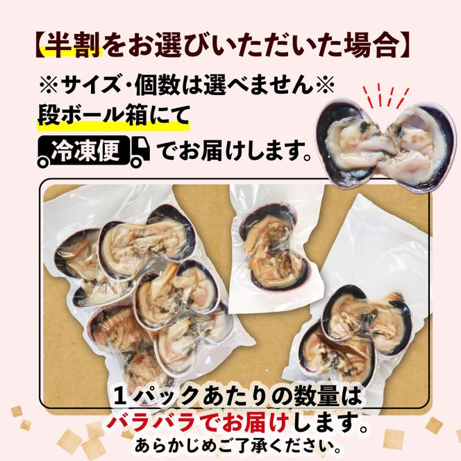 【限定寄附額】 大アサリ 半割 約2kg おおあさり