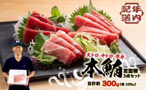 【2025年12月発送】 本まぐろ 大とろ 中とろ 赤身 詰合せ 約300g 本鮪 本マグロ 食べ比べ 大トロ 中トロ 赤身 解凍 鮪 漬け マグロ ユッケ 海鮮 ふるさと人気