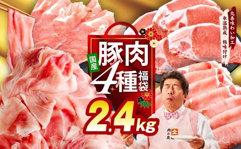 mrzZ070 [定期便]国産豚肉 4種 2.4kg×全2回[氷温熟成×極味付け 小分け 300gパック ぶたにく 普段使い 野菜炒め 切り落とし 訳あり サイズ不揃い 2026年1月&4月発送]
