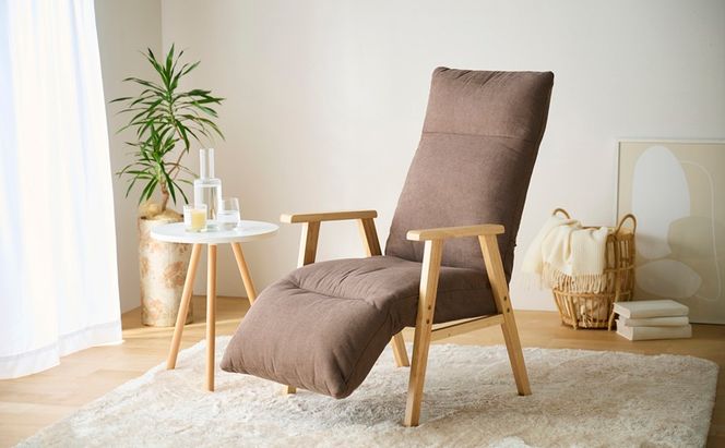 リクライニングウッドアームチェア FACN-RHB ブラウン リクライニングチェア 一人掛け リクライニング 座椅子 一人用 ソファー 高齢者 肘掛付 背もたれ フットレスト 椅子 プレゼント アイリスオーヤマ