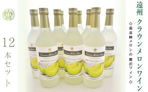 『クラウンメロンワイン12本セット』 メロン 人気 厳選 ギフト 贈り物 お祝い 袋井市 お酒 酒 アルコール 