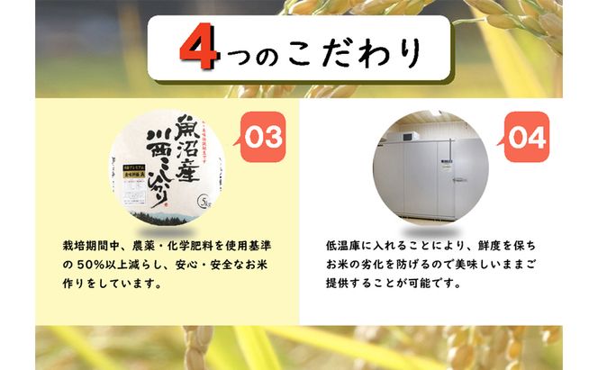 令和８年産米　先行予約　魚沼産川西こしひかり１kg×３個　＜令和8年10月下旬～発送予定＞