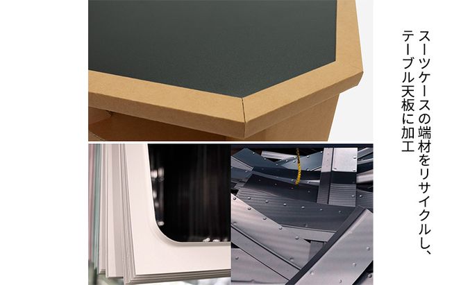 【3点セット】 ｍCB テーブル ＆ スツール 雑貨 インテリア 日本製スツール 強化ダンボール採用 寝室 リビング 書斎 エコ アップサイクル 再利用 リサイクル 電車 鉄道  北海道 赤平市 国産 日本製