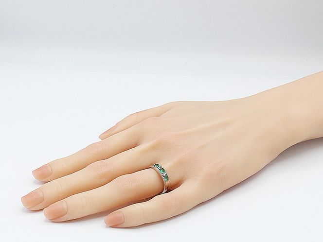 エメラルド リング 0.5ct Pt900 (12527) 指輪 リング エメラルド プラチナ ダイヤモンド ジュエリー アクセサリー 山梨県 甲斐市 BR-76
