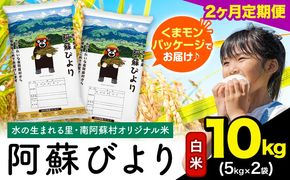 【2ヶ月定期便】阿蘇びより 白米 10kg (5kg×2袋)《お申込み翌月から出荷》 ｜国産米 人気米 熊本県産米 お米---mna_abytei_10kg_45000_mo2_h---