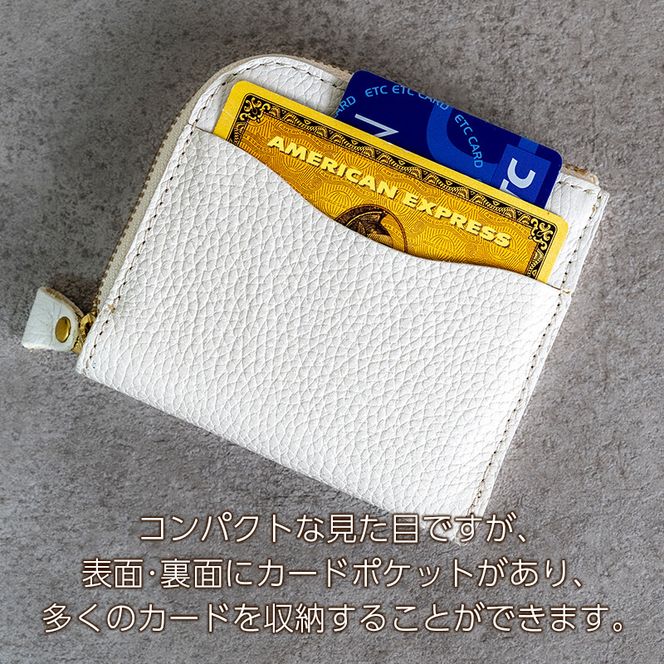 本革 L字ファスナー ミニ財布 日本製 レザー 革製品 コンパクト 小銭入れ Liete WH-23 選べるカラー