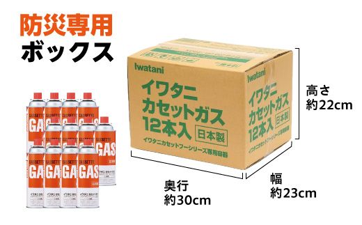 イワタニ　カセットガス　専用ボックス入り 12本組 CB-250-OR-12BOX【FI10W】