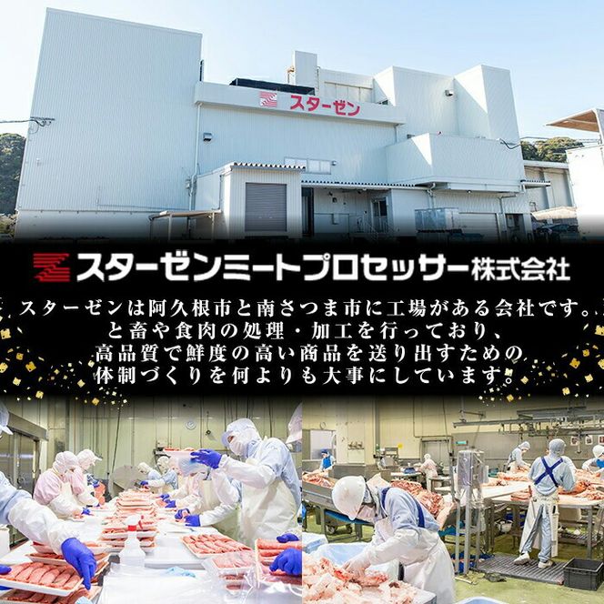 ＜定期便・全3回(隔月)＞鹿児島県産黒毛和牛5等級！カタ(ウデ)スライス(総量3.6kg・約1.2kg×3回) 国産 牛肉 赤身 カタ肉 肩肉 ウデ肉 スライス肉 ウデスライス 薄切り しゃくし すき焼き すきやき しゃぶしゃぶ おかず 個包装 冷凍配送 定期便 【スターゼン】akn042-64