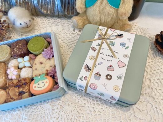 【studio chaleur+】かきりんクッキー缶 | クッキー クッキー缶 クッキーボックス クッキーBOX cookie お菓子 缶 詰め合わせ アソート スイーツ 洋菓子 ご当地 ギフト プレゼント 贈り物 贈答 人気 おしゃれ 可愛い 岐阜県 瑞穂市