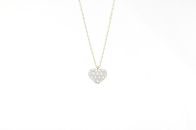 ダイヤモンド ネックレス フラットハートS 0.3ct K18  イエローゴールド ジュエリー ダイヤ 18金 山梨 H-2129 SWCI012-yg