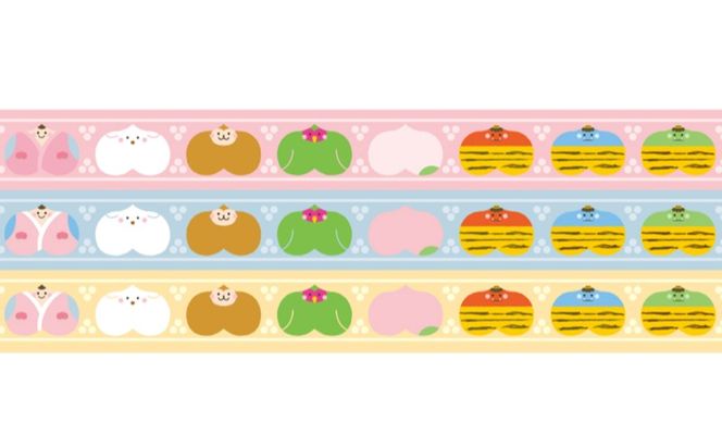 ももももたろうマスキングテープ3色セット マスキングテープ マステ セット ももたろう 桃太郎 岡山 高梁市