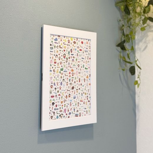 1F18【個性ある作家達の協働 アート】きんたろう A4サイズペーパーフレーム