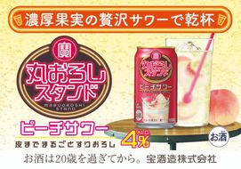【返礼品事業者：株式会社イズミック三重支店】寶 丸おろしスタンド〈ピーチサワー〉350ml缶　24本【タカラ TaKaRa お酒 酒 アルコール チューハイ 缶チューハイ ハイボール 濃厚 サワー 350ml ピーチ おろし 爽快 爽やか 健康志向 美味しい 三重県 四日市市 四日市】