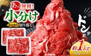 【2026年1月～順次発送】国産 黒毛和牛 熟成肉 切り落とし計1kg（500g×2パック）/ 小分け 国産牛 お肉 牛肉 切落し 冷凍 焼肉 すき焼き / 南島原市 / ふるさと企画[SBA093]