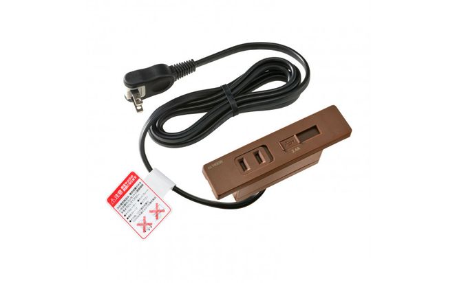 家具用コンセントUSB　FO-RUC112T(BR) 272183_AZ279