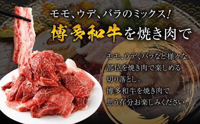 博多和牛焼肉切落しミックス 1kg（500g×2パック） （モモ、ウデ、バラ） 博多和牛 和牛 牛肉 肉 牛 焼肉 小分け 切り落とし お取り寄せ グルメ