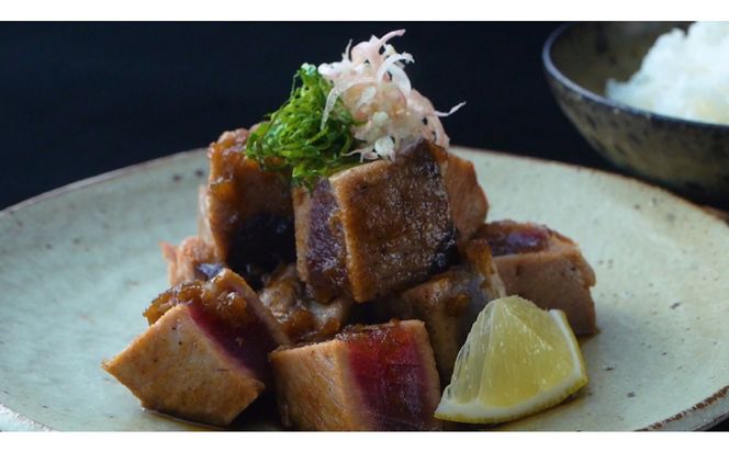 【大容量】日光丸自慢の一本釣りカツオ使用！カツオシーステーキ約1,200g（約400g ×3） 鰹  冷凍 小分け 大容量  時短  便利 個包装 おつまみ おかず 惣菜 晩ごはん 加工品 カツオ 鰹  魚  焼くだけ 222232_BC036