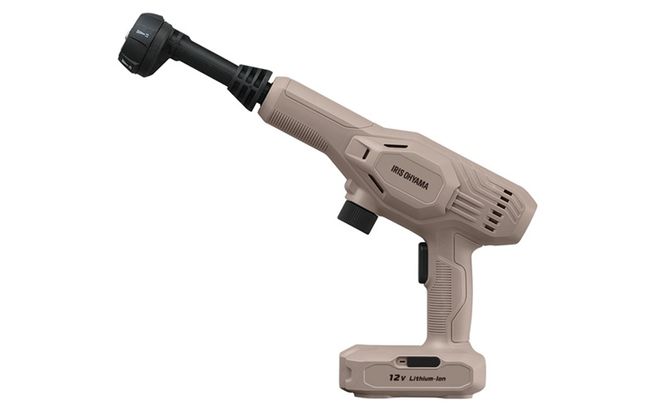 充電式ハンディウォッシャー JHW-102 ペールブラウン ハンディウォッシャー 軽量 充電式 コードレス コンパクト ショートノズル ブラシ付ヘッド 洗剤使用可 ペットボトル バケツ 給水 掃除 アイリスオーヤマ