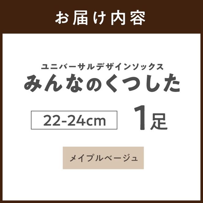 みんなのくつした 1足(22-24cm)【メイプルベージュ】《 くつした 靴下 ソックス 加古川市 送料無料 》【2500T16802_01】