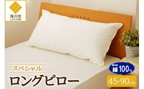 【抱き枕にも】スペシャルロングピロー | 枕 睡眠 寝具 ロング ダックダウン 生地 綿100％ 枕カバー付き 高級羽毛 ふかふか ベッド 布団 安心 快眠 新居 引っ越し 贈答 プレゼント 送料無料 完全国内生産 国産 北海道 【 滝川市 】