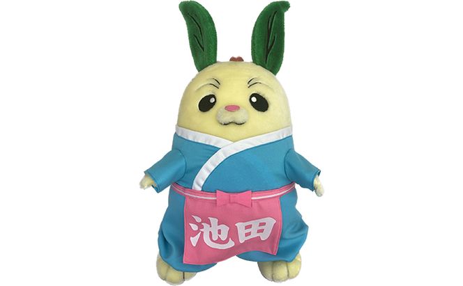 池田町マスコットキャラクター「ちゃちゃまる」ぬいぐるみ 耳 特産品 美濃いび茶 葉っぱ 頭 国 名勝天然記念物 霞間ヶ渓 桜 髪飾り かわいい 