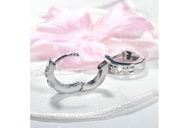 ピアス プラチナ PT900 ダイヤモンド 0.03ct フープピアス 【f220-pt】 [オーダーメイドジュエリーメイ 山梨県 韮崎市 20745078] ジュエリー アクセサリー 両耳 抜け感 太め ダイヤピアス