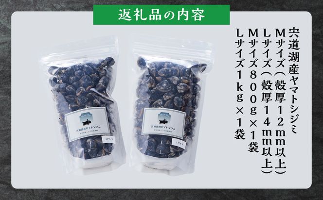 漁師直送！宍道湖産ヤマトシジミ・食べ比べ1.8kg（Lサイズ1kg+Mサイズ0.8kg） 322032_EN006