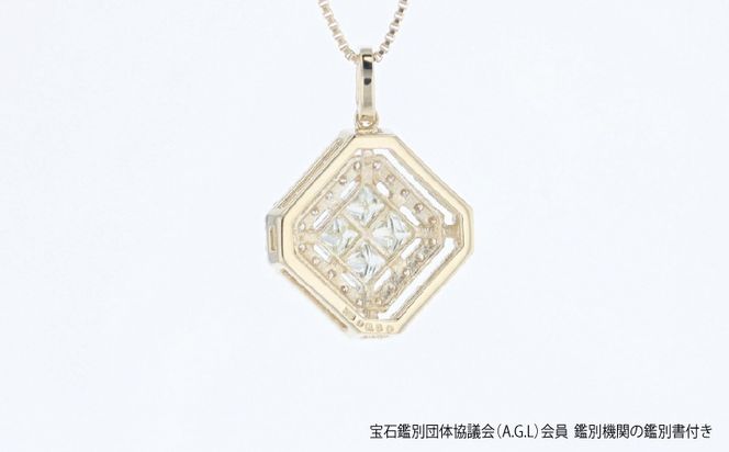J092 アルカンシェル18金YGダイヤペンダント（計 1.00ct）