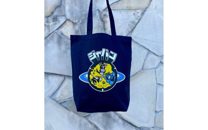 伊賀市 マンホール トートバッグ  ネイビー 【jnud0003】