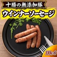 十勝の無添加豚 無添加ウインナーソーセージ 110g×6 ［うらがみミート］ 無塩せき 保存料・結着剤不使用【 ウインナー 肉 豚 国産 惣菜 おつまみ 料理 加工品 北海道 十勝 幕別 】
