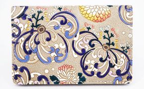 パスケース 乱菊 青紫 文庫屋大関 名刺入れ カードホルダー 名刺ケース 名刺ホルダー カード入れ 定期入れ 定期ケース 雑貨 生活雑貨 小物 革小物 革製品 本革 日用品 民芸品 工芸品 東京 東京都 墨田区