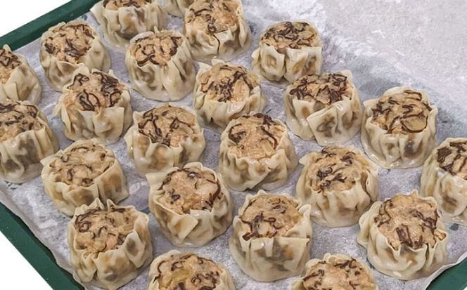 もずくシューマイ 32個入り (8個入り×4P) 焼売 シューマイ 点心 お取り寄せ 冷凍 沖縄市 / 豚々茶舗[BCBL003]