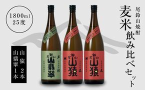 ＜焼酎尾鈴山（山猿2本・山翡翠1本）1800ml＞ K08_0024_1
