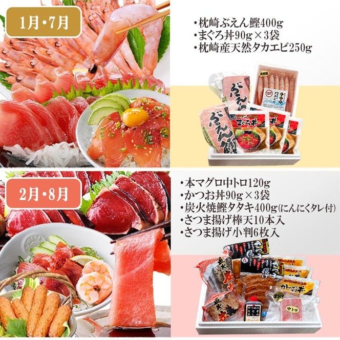 枕崎・お魚よりどり詰め合わせ定期便(6回配送)　FF-6005 【1496265】