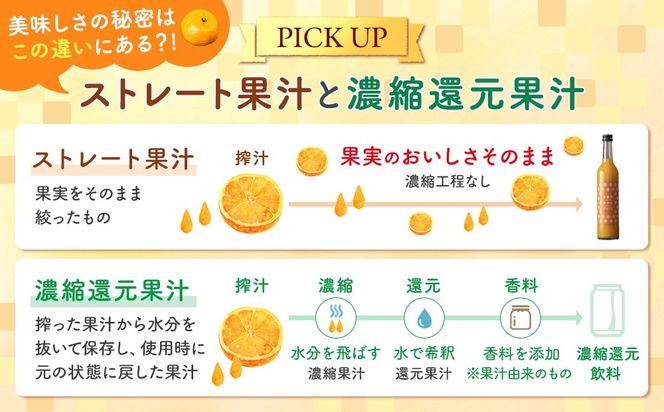 有田のみかんジュース 500ml×12本  和歌山県産 有田みかん使用 無添加 100％ ストレート AX157