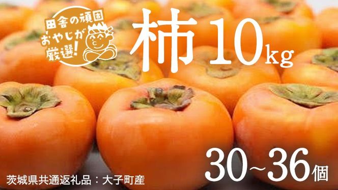 柿 10kg（30〜36個）【2025年10月より発送開始】（茨城県共通返礼品：大子町産）柿 かき カキ 果物 フルーツ 茨城県産 [BI429-NT]