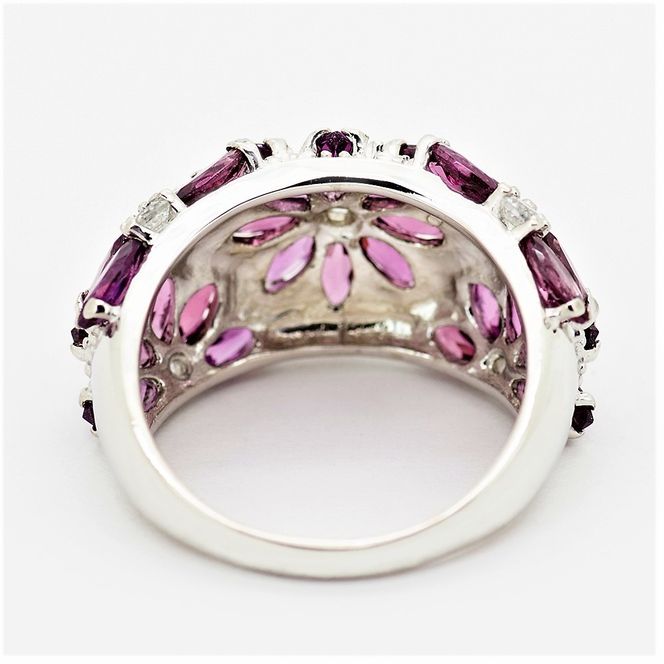 ロードライトガーネット リング 4.0ct SV925 (12505) 指輪 リング ロードライトガーネット ホワイトトパーズ シルバー ジュエリー アクセサリー 山梨県 甲斐市 BR-73