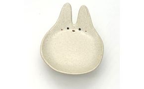 うさぎの中皿 マットホワイト 2枚セット【716】_HA1714