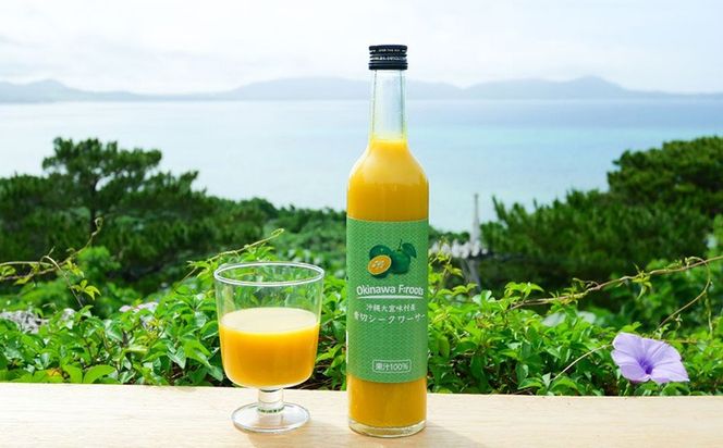 【定期便：3回】沖縄の贅沢ジュース 12本 ＜青切シークヮサー＞ KS1009 青切り シークヮーサー 酸味 ノビレチン ストレート ドレッシング 国産 県産 沖縄 おきなわ 大宜味村 調味料 ジュース 飲み物 熱中症対策 ご当地 やんばる 南国 トロピカル 定期便3回