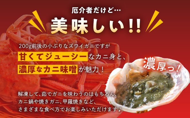 【訳あり】浜茹でオオズワイガニ 2kg 詰めセット 北海道噴火湾産 _HD206-001