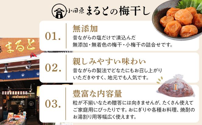 昔ながらの塩だけで漬込んだ無添加・無着色の梅干1.2kg【梅干 梅干し ウメボシ うめぼし 梅干 梅 ウメ お家用 家庭用 国産 無添加 無着色 神奈川県 小田原市 】 142069_AD004