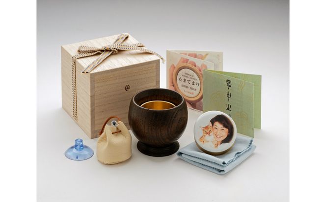 手元供養にも使える写真陶板付き宝物入れ「たまてまり」 141305_NH01