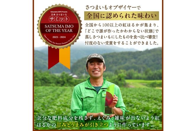 さつまいもオブザイヤー受賞のサツマイモ農家が作る「ホクホク金時」10kg（40～60本程度（150〜300g／本））　TF00005