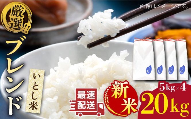 【年内発送】【令和7年産新米】いとし米 厳選ブレンド 20kg (糸島産) 糸島市 / 三島商店[AIM078] 米 お米 ご飯 白米 夢つくし ゆめつくし ヒノヒカリ　20キロ