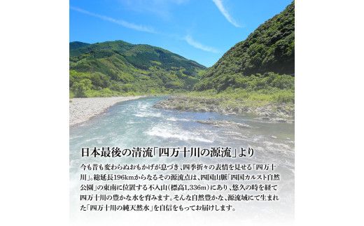t135sks　《定期便》 四万十の純天然水 (2L×6本)×2ケース 6回コース 水 天然水 軟水 モンドセレクション金賞受賞 ナチュラルミネラルウォーター 48000円 健康 おいしい 飲みやすい おすすめ 定期購入 定期便 故郷納税 返礼品 高知 四万十川 ご家庭用 まとめ買い