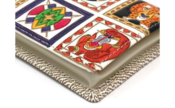 【文庫屋大関】箱まち小銭入れ アフリカ【皮革工芸品】 革製品 工芸品 民芸品 牛革 財布 小銭入れ 小物入れ お祝い ギフト プレゼント 墨田区 東京都