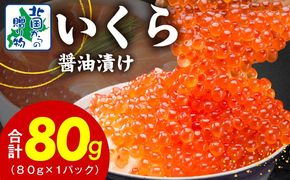 005A671 【特別寄附金額】いくら 醤油漬け 80g【お試しサイズ 小分け イクラ 北国からの贈り物 ikura 醤油仕立て 冷凍 高評価】