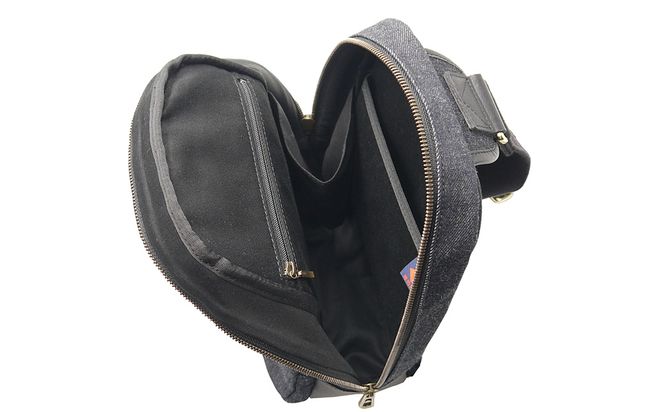 豊岡鞄 AD2503 井原デニム ボディバッグ ネイビー / デニム ワンショルダーバッグ ポケット シンプル デザイン メンズ レディース バッグ カバン かばん 鞄 ALBAPIE アルバピエ 足立