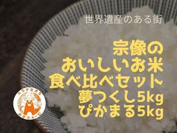 令和7年産 むなかた産 米 夢つくし ぴかまる 食べ比べ 各5kg 計10kg 【みきふぁーむ】_HA1545